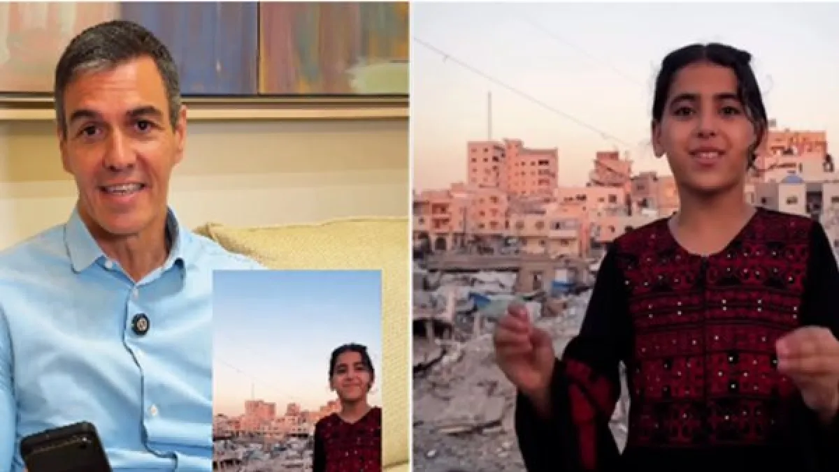 رسالة مؤثرة من رئيس وزراء إسبانيا إلى طفلة من غزة