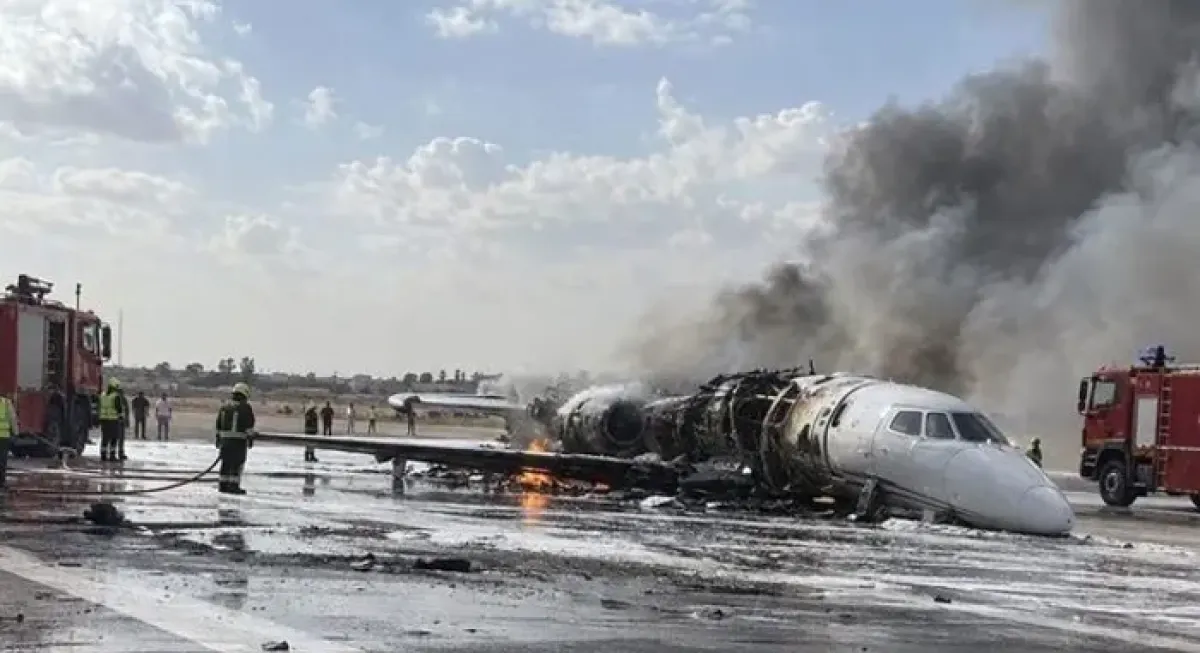 بعد تحطم طائرة.. إغلاق المجال الجوي في مطار مصراتة الدولي بليبيا