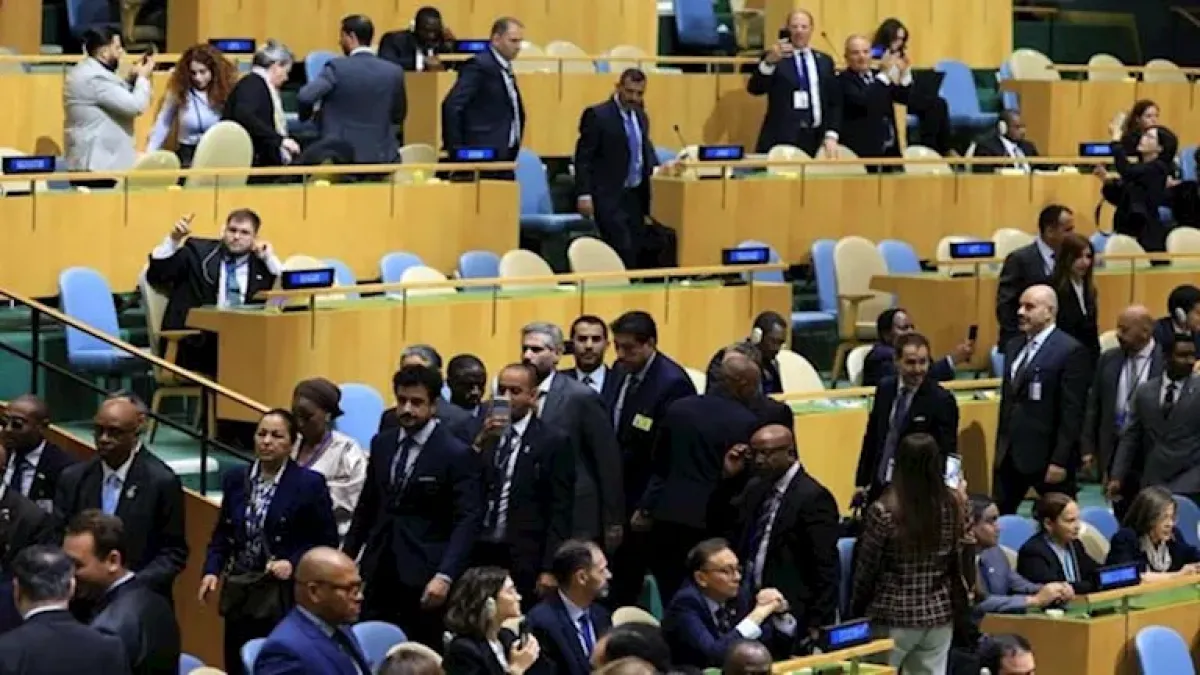 انسحاب وفود خلال كلمة رئيس الوزراء الإسرائيلي في الأمم المتحدة.. ونتنياهو يعلق